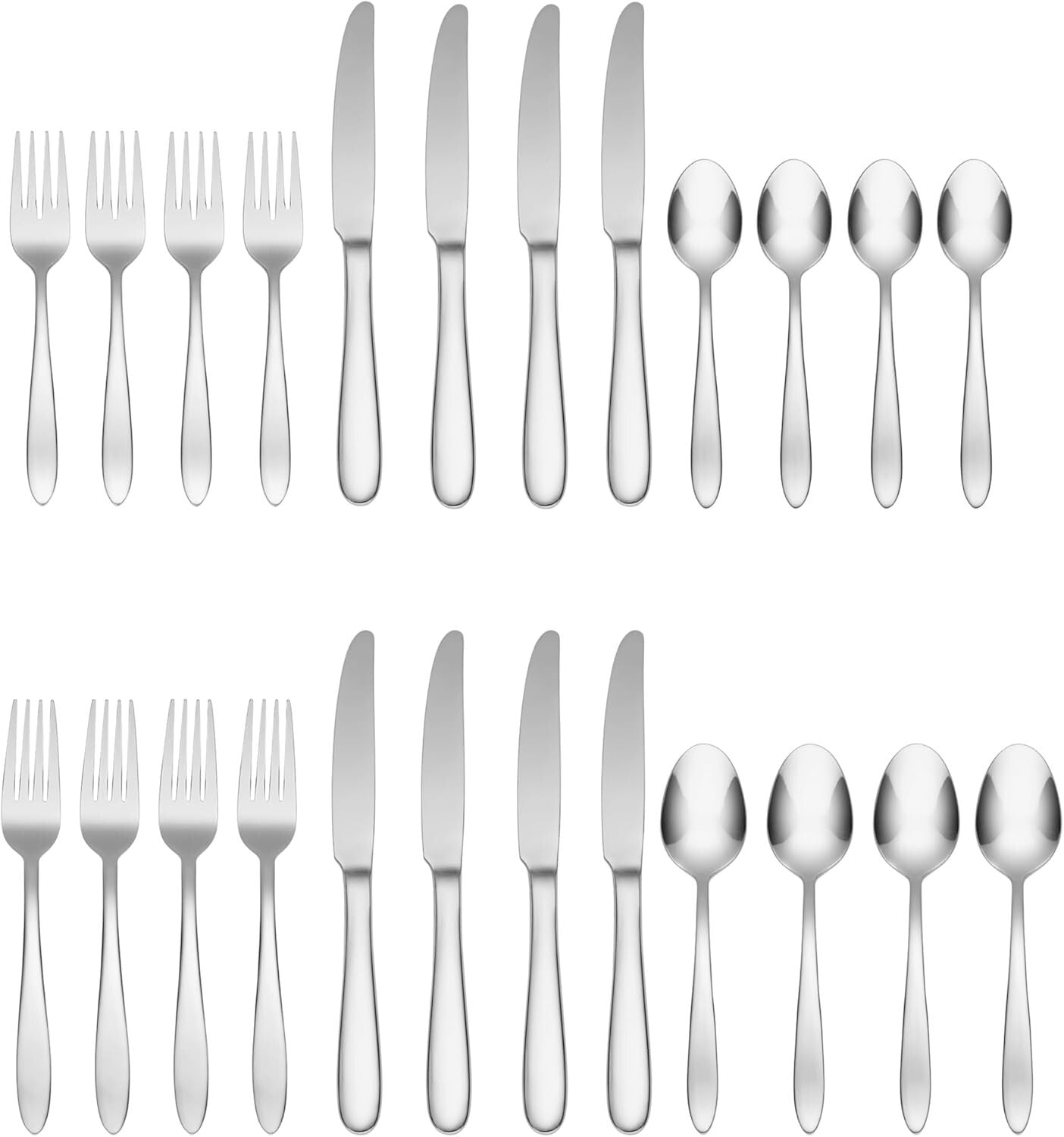 Elegant 20-Piece Flatware Set for 4 - Durable Stainless Steel, Dishwasher Safe