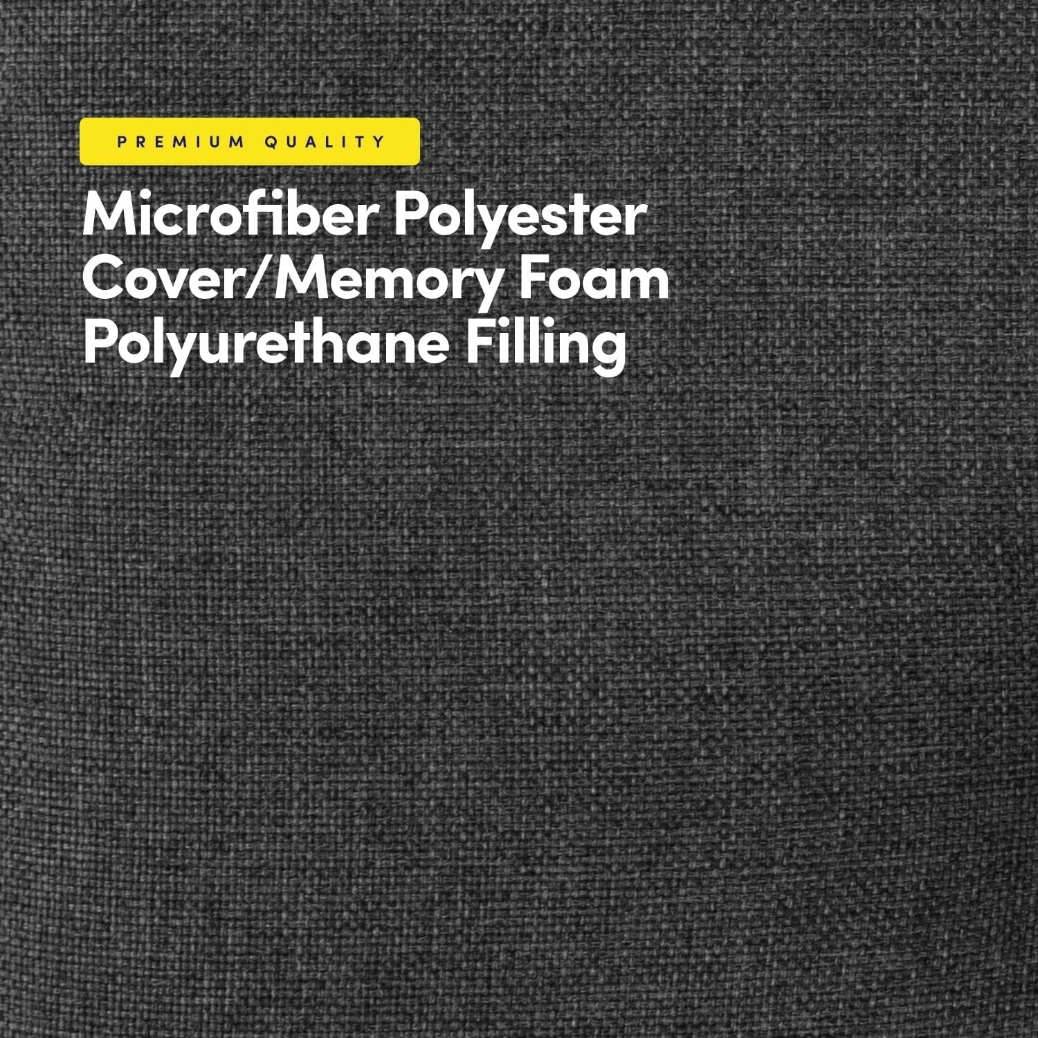 Non-Skid 6 Pack Charcoal Gray Memory Foam Chair Pads - Stylish Tufted Design