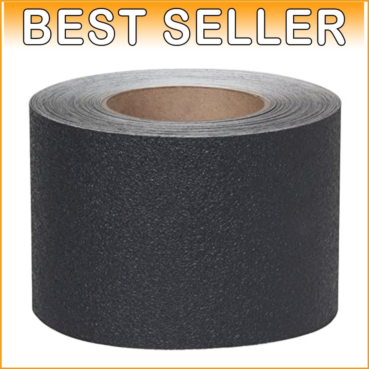 12' Roll of Black Rubberized Non-Slip Tape - Tough, Comfortable, High-Traction