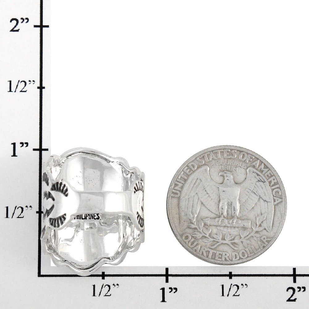 Customizable 925 Sterling Silver Ring with Genuine Turquoise - Radiant Gemstone