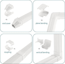 Load image into Gallery viewer, Decorative White Mini Split Line Set Cover Kit - Easy Installation &amp; Neat Design