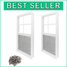 Load image into Gallery viewer, Weather-Resistant Shed Windows 12x18 with Aluminum Frame &amp; Fiberglass Screen