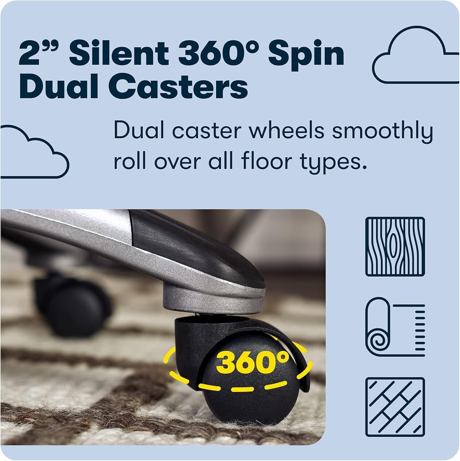 Adjustable High Back Big & Tall Office Chair with Plush Body Pillows & Support