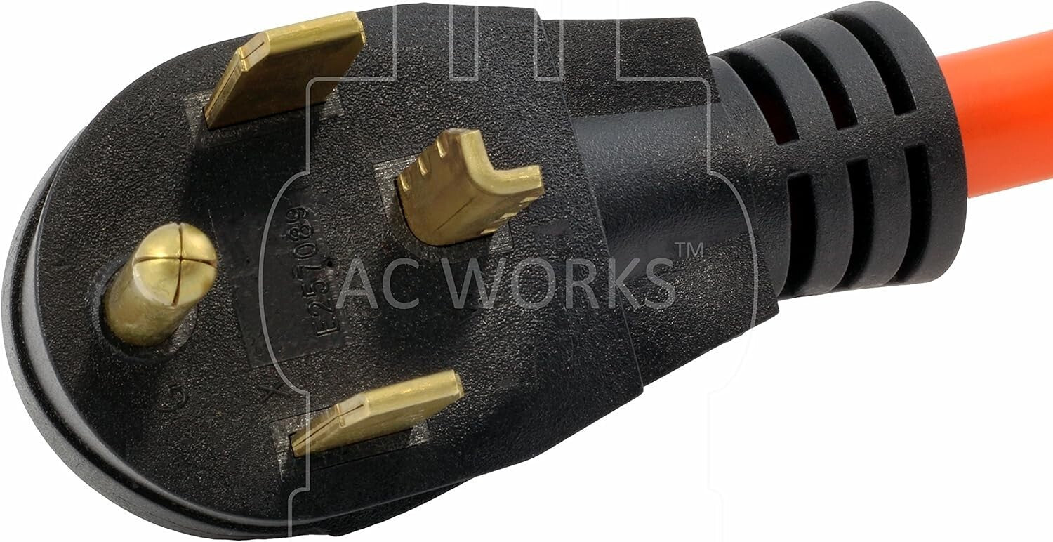 5-Year Warranty NEMA 30A Dryer Adapter - 250V 4-Prong to T-blade Connector