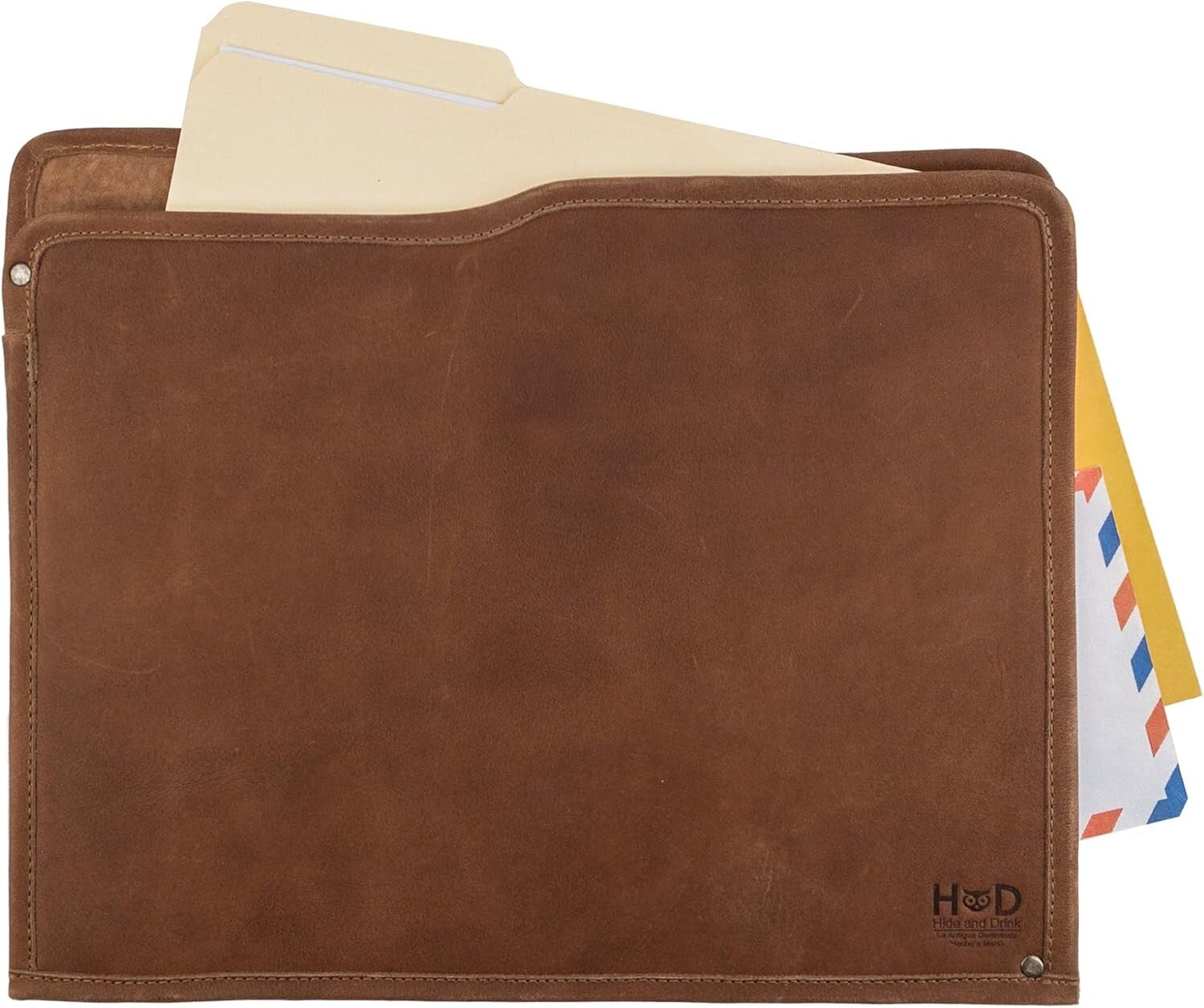 Finely Hand-Stitched Full Grain Leather Folder - A4 Organization Solution