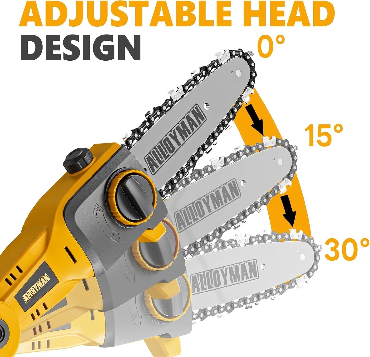 Efficient 20V Electric Pole Saw - 8-Inch Blade & Automatic Chain Lubrication