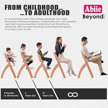 Load image into Gallery viewer, Portable Wooden High Chair for Kids - Easily Transforms from High Chair to Chair