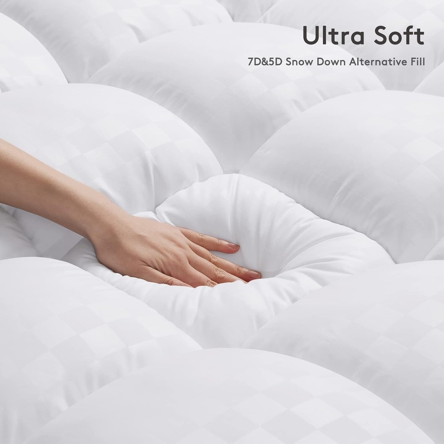 Machine Washable Extra Thick Twin Mattress Pad - Ideal for Pain Relief & Comfort