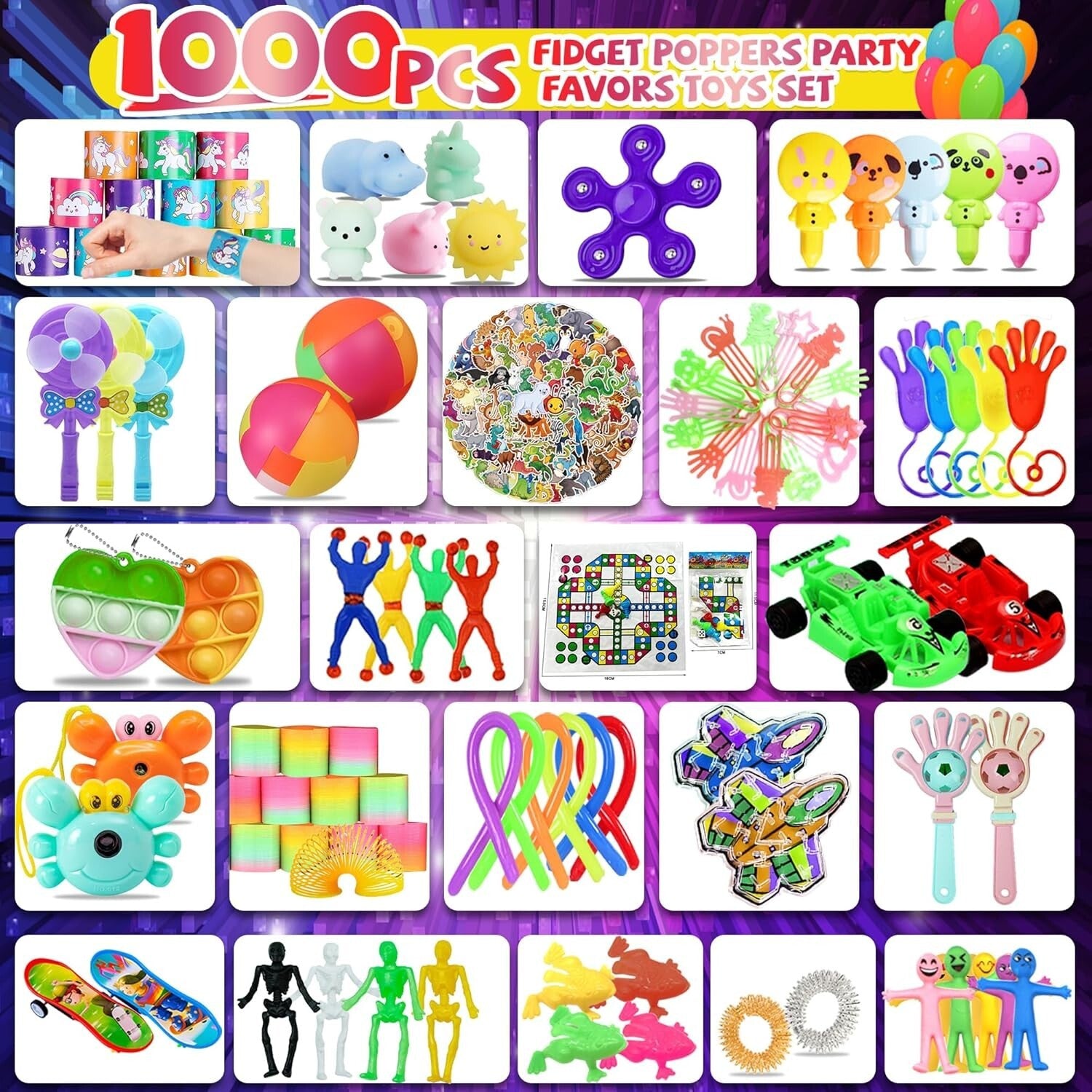1000+ PCS Fidget Toys Party Favor Set - Creative & Engaging Goodie Bag Stuffers