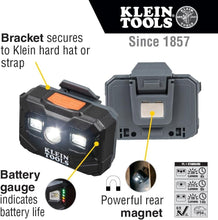 Load image into Gallery viewer, Portable Waterproof Headlamp Kit with Flashlight for Hard Hats - 14-hour Runtime