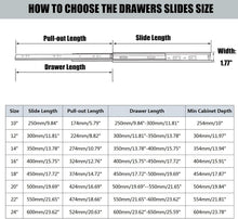 Load image into Gallery viewer, Heavy-Duty 16 Inch Ball Bearing Drawer Slides - Full Extension &amp; Soft Close