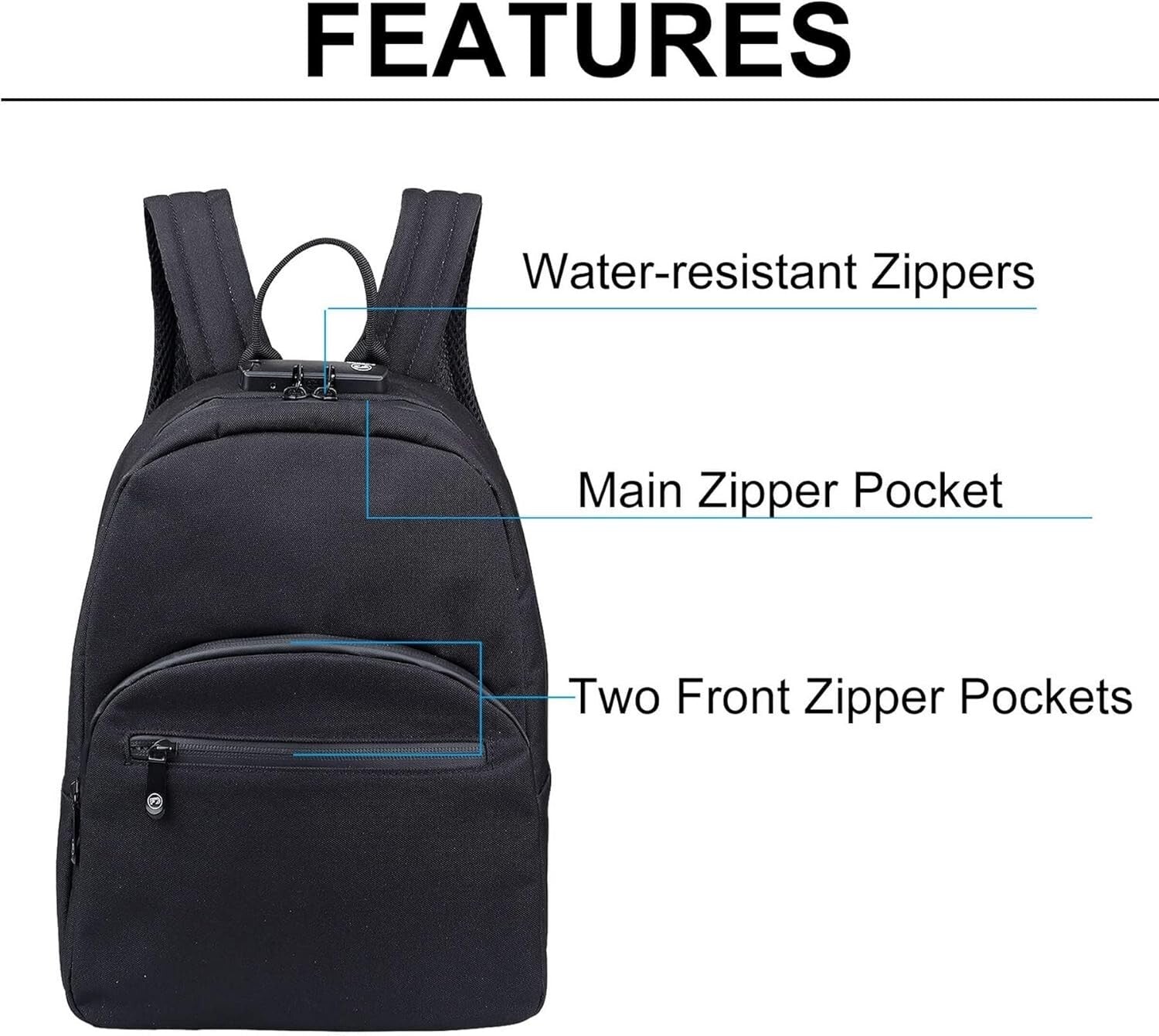 Odor-Proof Mini Backpack with Combination Lock - Essential for Active Lifestyles