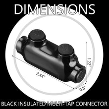 Load image into Gallery viewer, Durable Black Splice Connectors with Oxide Inhibitor - 5 Pack for 2/0-6 Wires