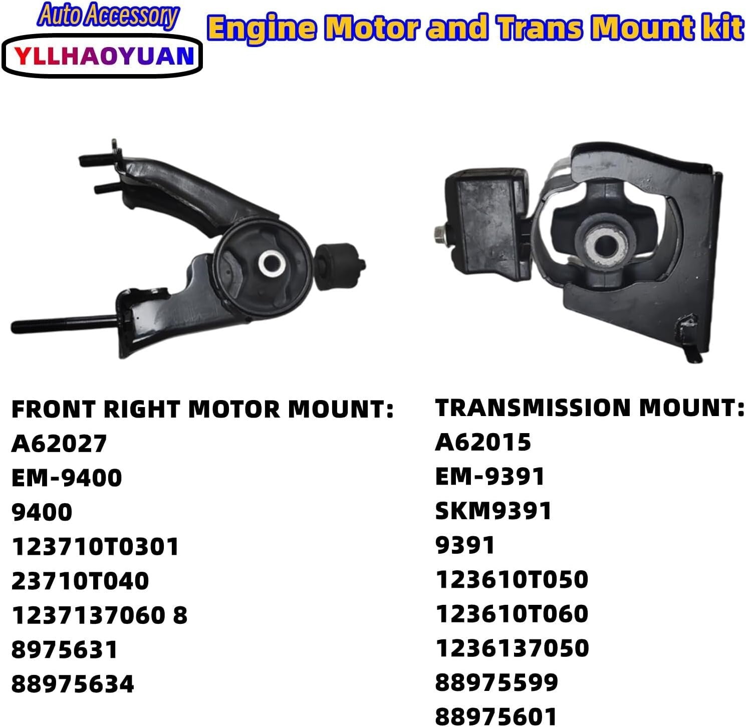High-Quality Engine Mounts Compatible with 2009-2013 Corolla & Pontiac Vibe
