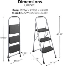 Load image into Gallery viewer, Stable and Lightweight Three-Step Folding Step Stool for Home Improvement Tasks