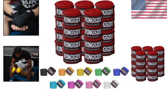 Pro-Level 10 Pairs of Boxing Hand Wraps with Hook & Loop - Unisex Mexican Style