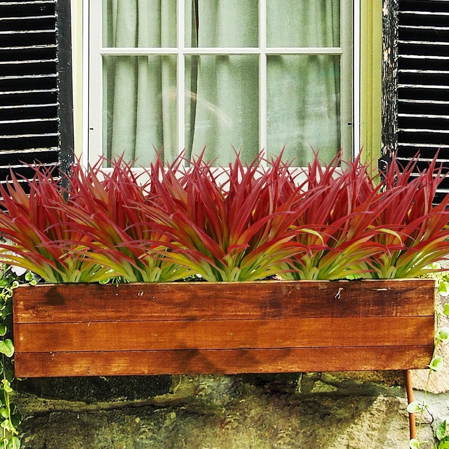 Chic 32-Piece Fake Grass Plants Set - Weather-Resistant Greenery for Any Space