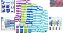 Load image into Gallery viewer, Compact &amp; Lightweight 4-Pack Microfiber Travel Towels - Quick Dry and Soft