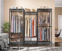 Load image into Gallery viewer, 890lb Load Portable Closet Organizer - 4 Hang Rods &amp; 8 Shelves, Adjustable