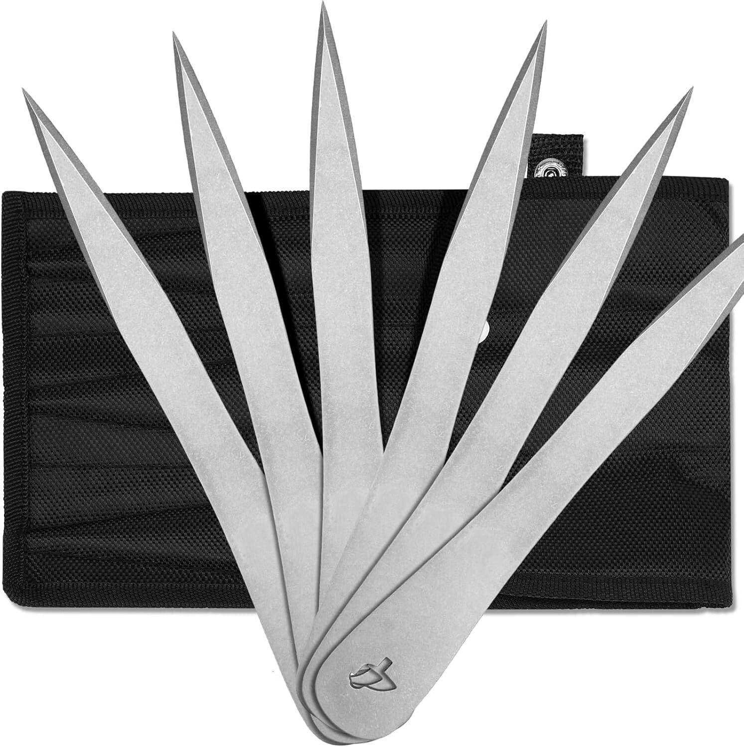 Versatile 6-Pack Throwing Spikes - Modern Stainless Steel with Care Instructions