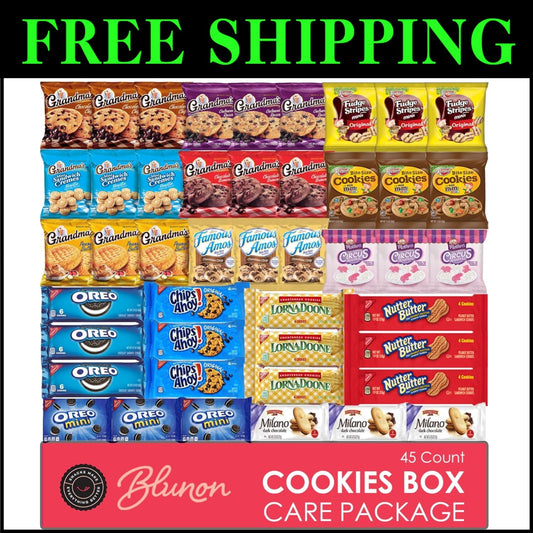Delicious Cookie Variety Pack - 45 Individually Wrapped Treats for Sharing