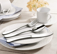 Load image into Gallery viewer, 40-Piece Heavy-Duty Raindrop Silverware Set - Elegant Stainless Steel Flatware