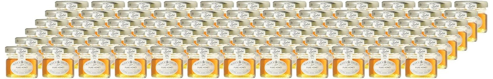 Artisanal Honey Minis - Pure Clear 1 Ounce Jars, Set of 72 for Delicate Palates