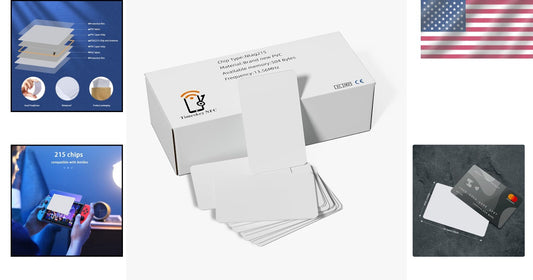 Premium 200 NFC Cards, 504 Bytes Memory, Smooth PVC Finish - Quick Share