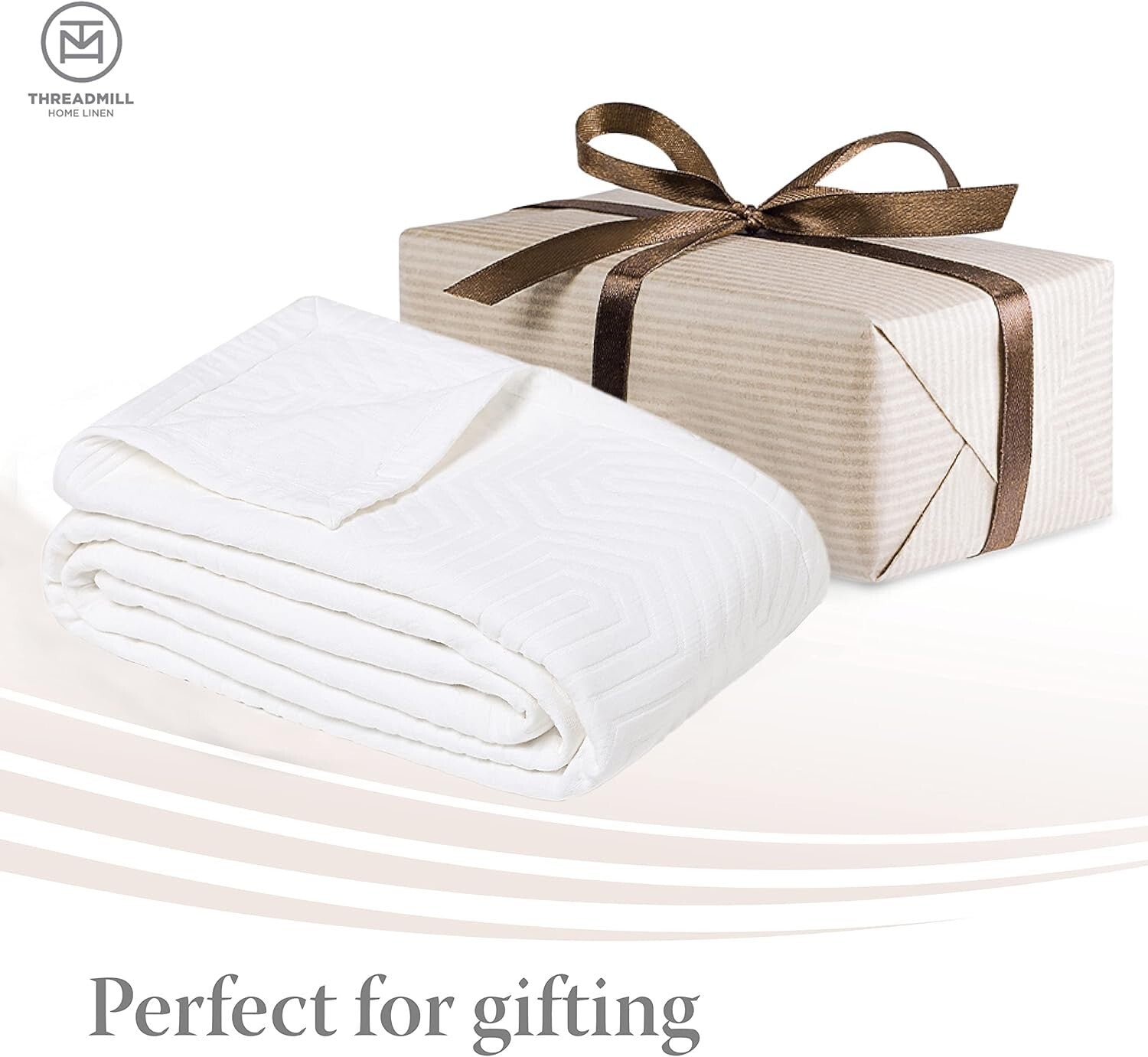 Durable King Size Jacquard Blanket - Soft Cotton Coverlet, Breathable Comfort