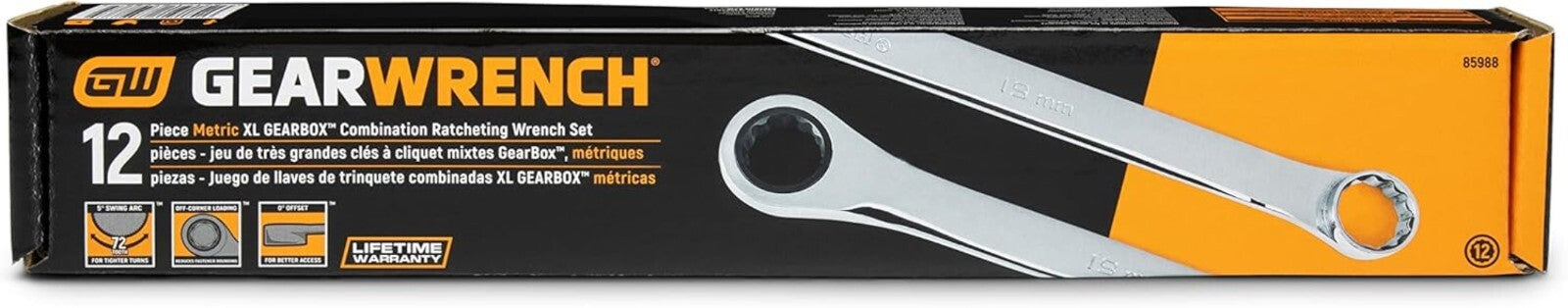 12-Piece Metric Ratcheting Wrench Set with XL Gearbox Design for Ultimate Torque