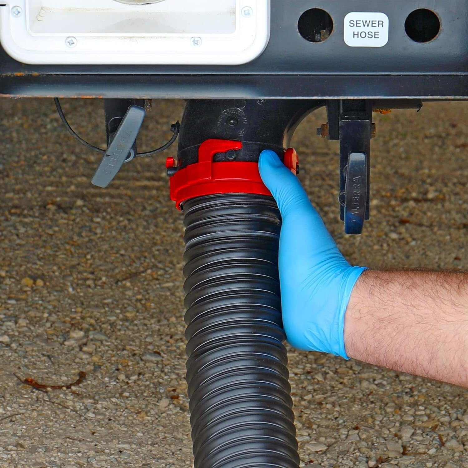 15-Foot Heavy-Duty RV Sewer Hose Kit with ClearView Adapter for Easy Draining