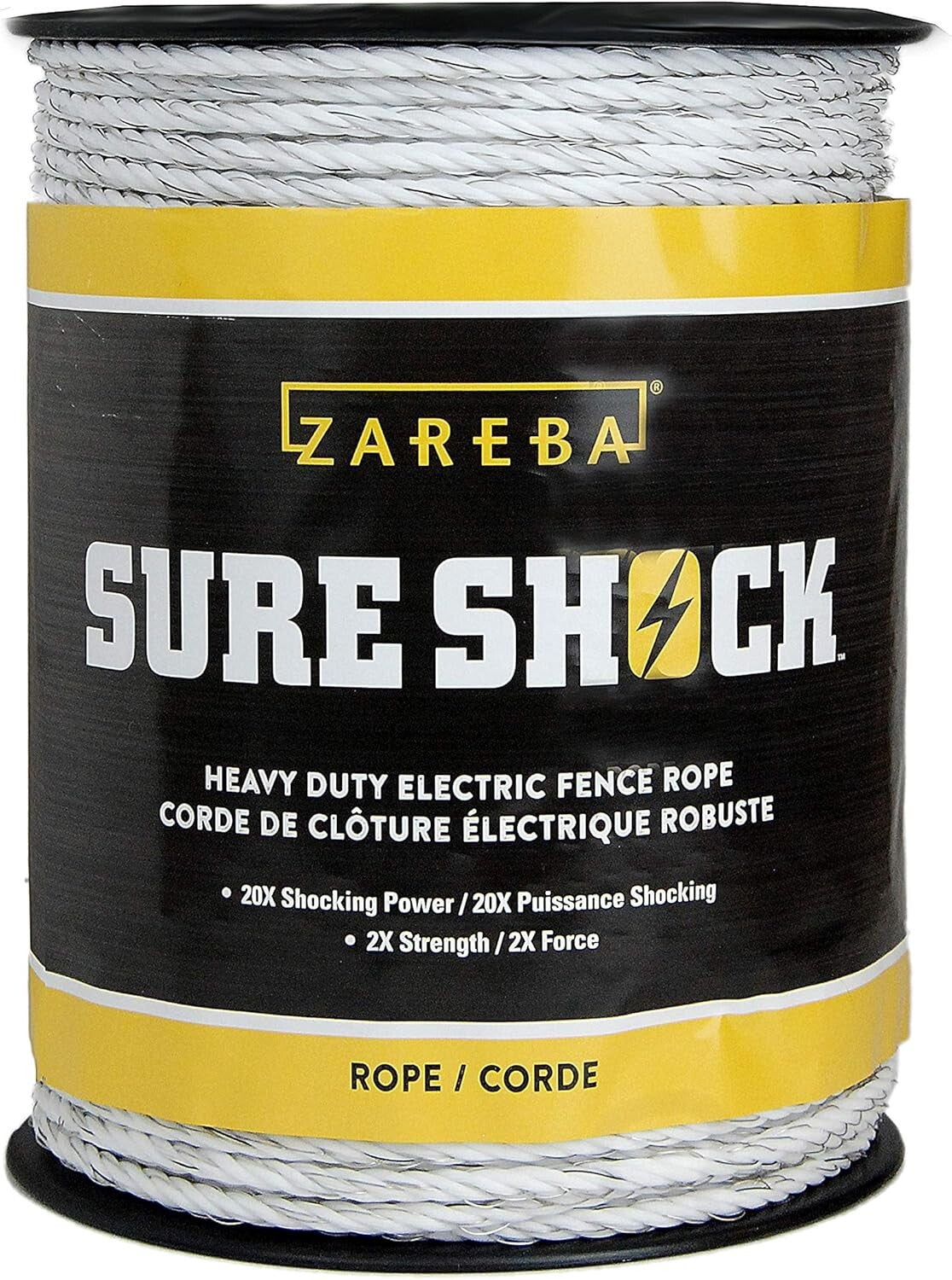 Sure Shock 656ft 8mm Polyrope: Lightweight Electric Fencing for Livestock Safety