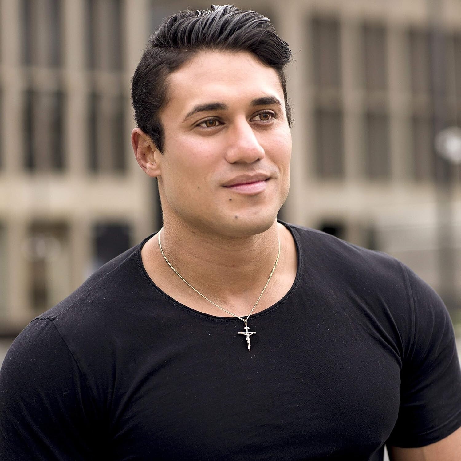 Durable 24K Gold Plated Crucifix Necklace – Yellow & White Gold Options