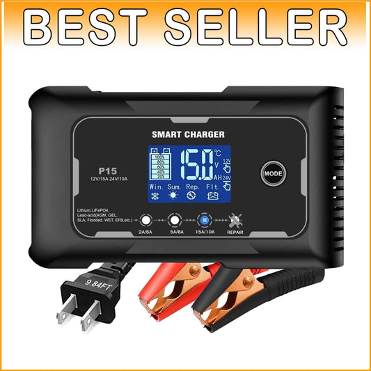 Advanced 15A Lifepo4 Battery Charger - Intelligent 12V/24V Automatic Charging