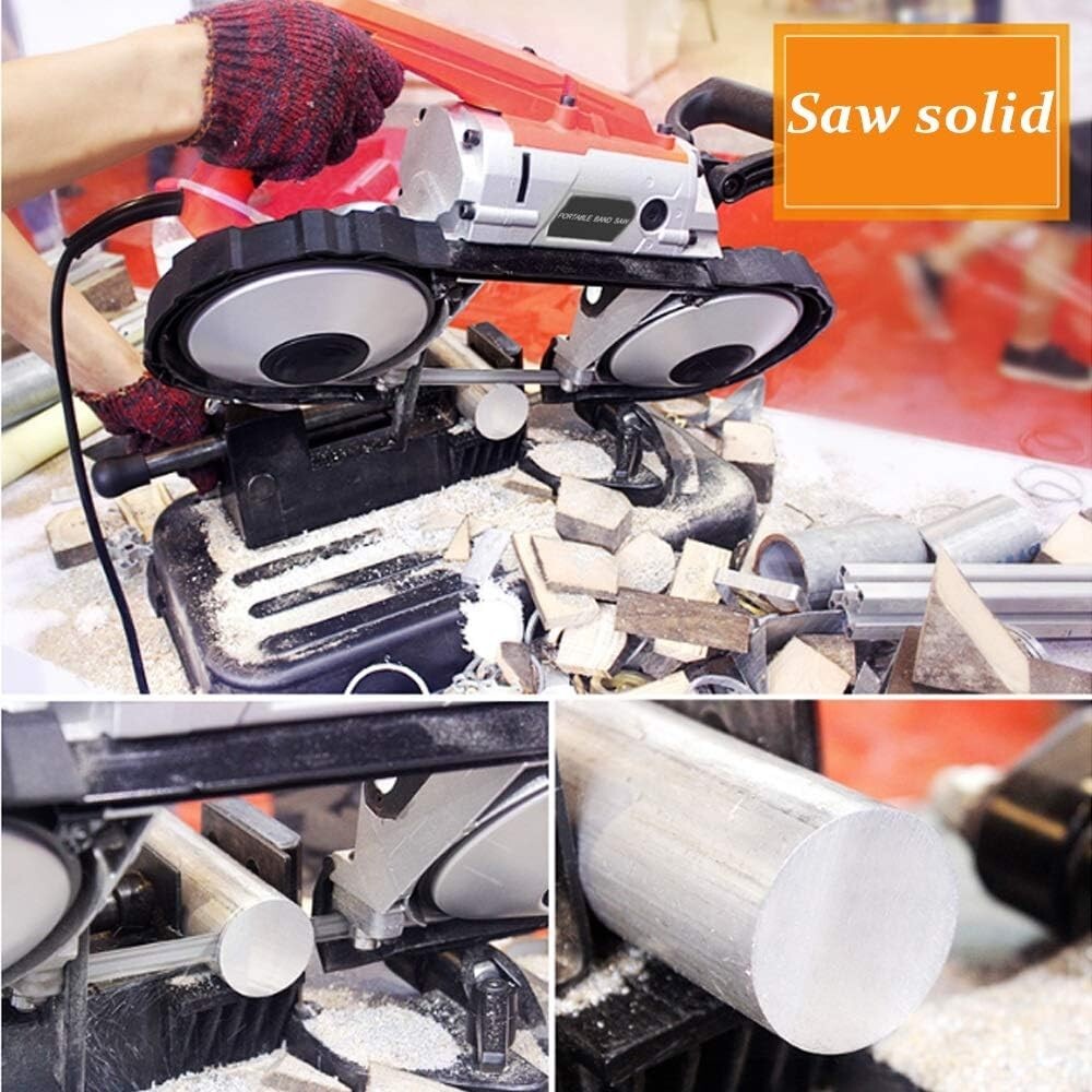 Cut with Precision: Upgraded Portable Band Saw with LED Spotlight & Alloy Base