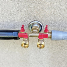Load image into Gallery viewer, Heavy Weight Brass Hose Splitter – 4 Way Connector for Efficient Garden Watering
