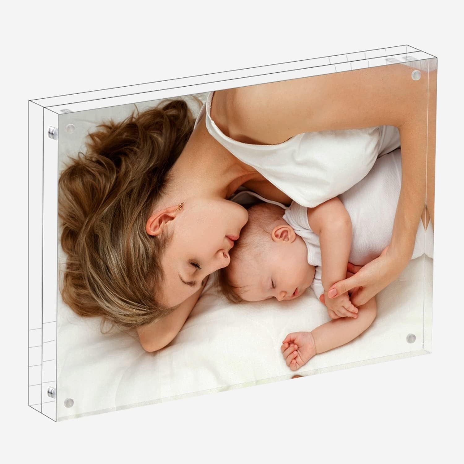 Crystal Clear 5x7 Acrylic Magnetic Picture Frames - Elegant 5-Pack Gift Set