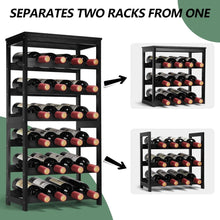 Load image into Gallery viewer, Versatile 6-Tier 24-Bottle Wine Rack: Perfect for Home Bars and Dining Rooms