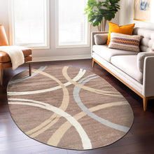 Load image into Gallery viewer, Indoor 5' x 7' Brown Area Rug - Stain Resistant &amp; Easy Care for Every Room