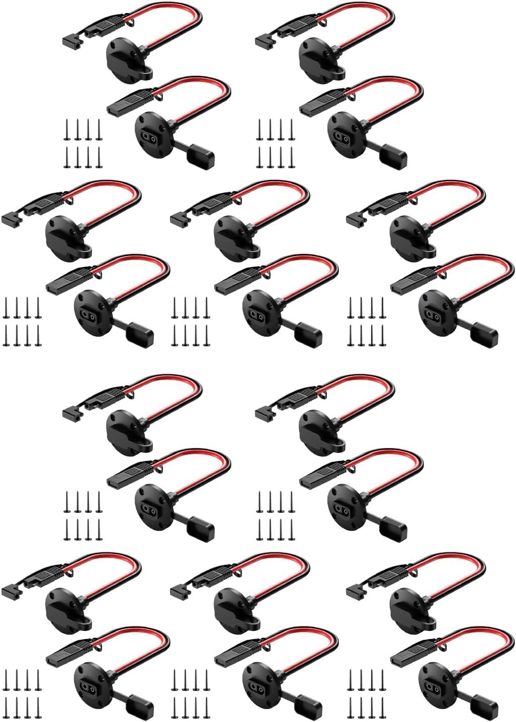 10AWG Weatherproof SAE Connector Sidewall Port with Quick Connect Adaptors