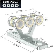 Load image into Gallery viewer, High-Strength Trolley for Electric Hoist Systems - Heat-Rolled Steel Pack of 4