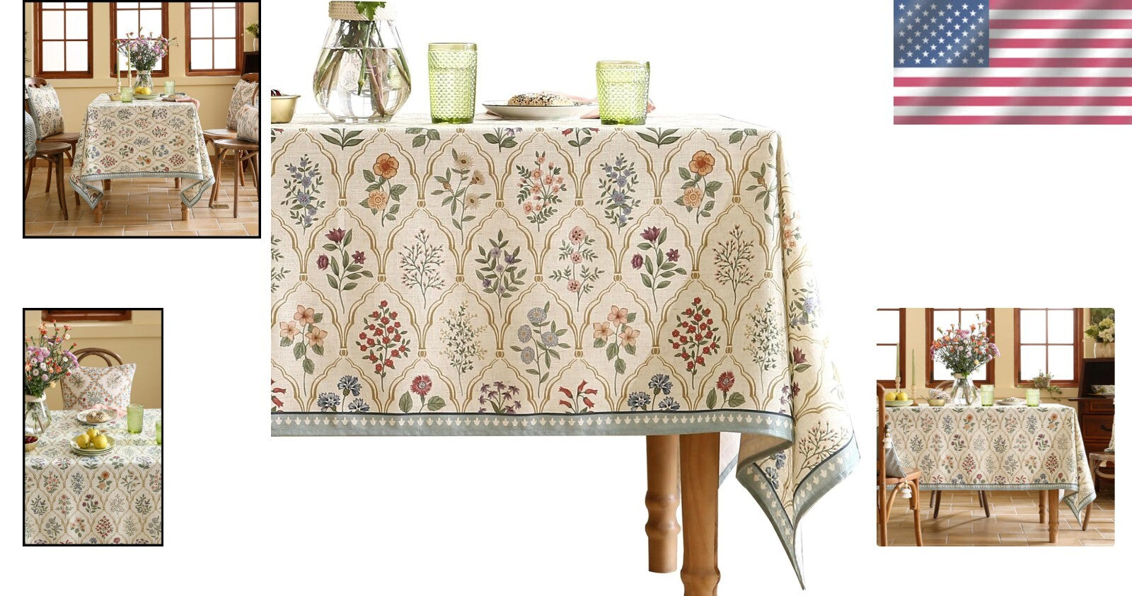 Stylish Floral Table Cover for Rectangular Dining - Ideal for Parties & Banquets