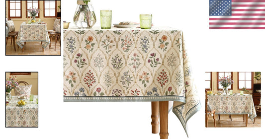 Stylish Floral Table Cover for Rectangular Dining - Ideal for Parties & Banquets