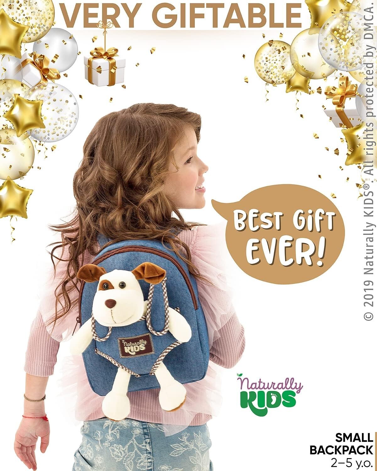 Adorable Toddler Dog Backpack with Padded Straps – Ideal for Young Explorers
