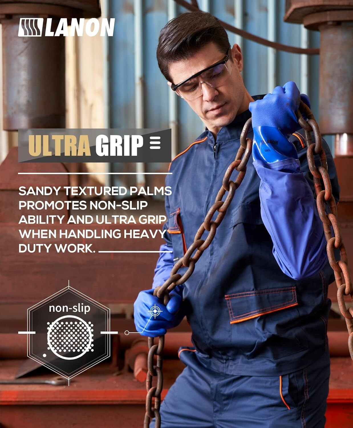 Superior Grip 26-Inch PVC Chemical Resistant Gloves - XL, Ideal for Any Task