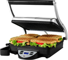 Load image into Gallery viewer, Compact Electric Panini Press with Automatic Timer - Ideal for Small Spaces