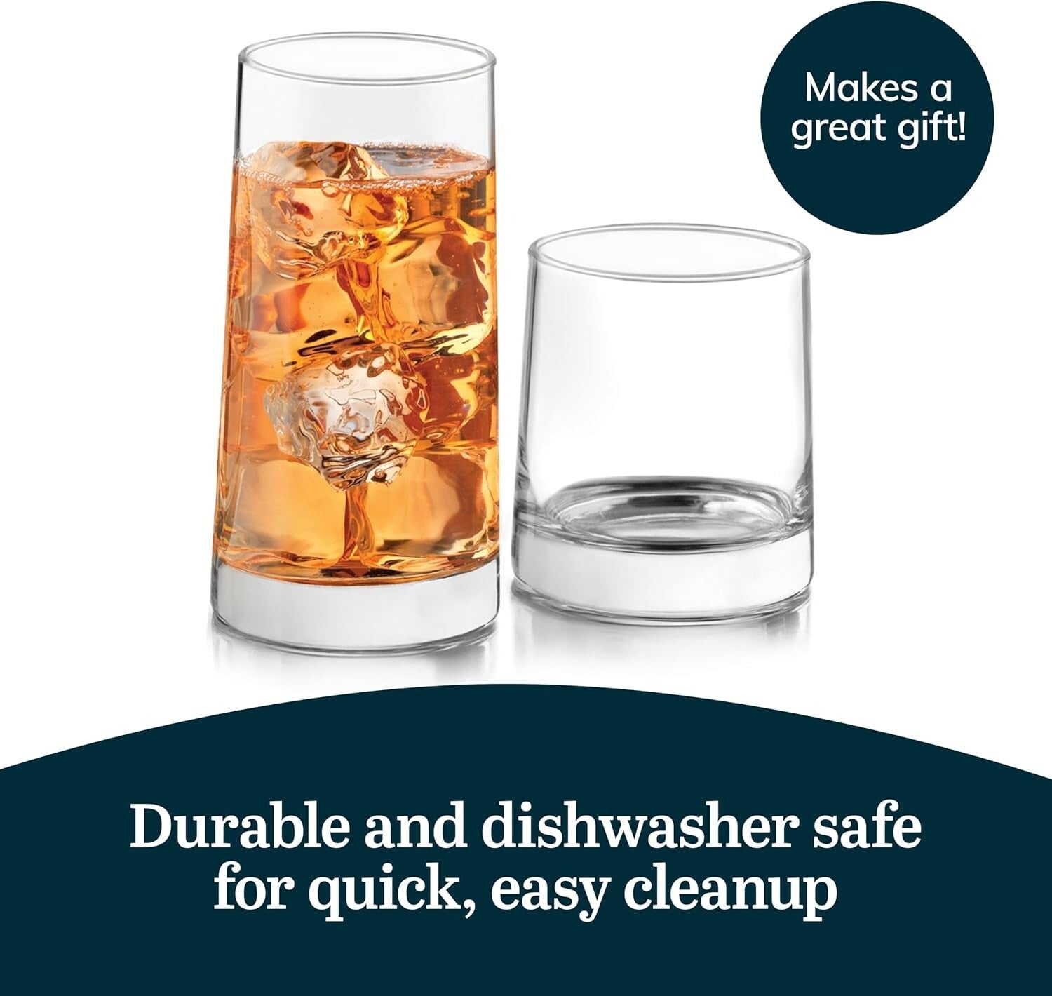 Sophisticated 16-Piece Glassware Set: Tumblers & Rocks Glasses for Entertaining