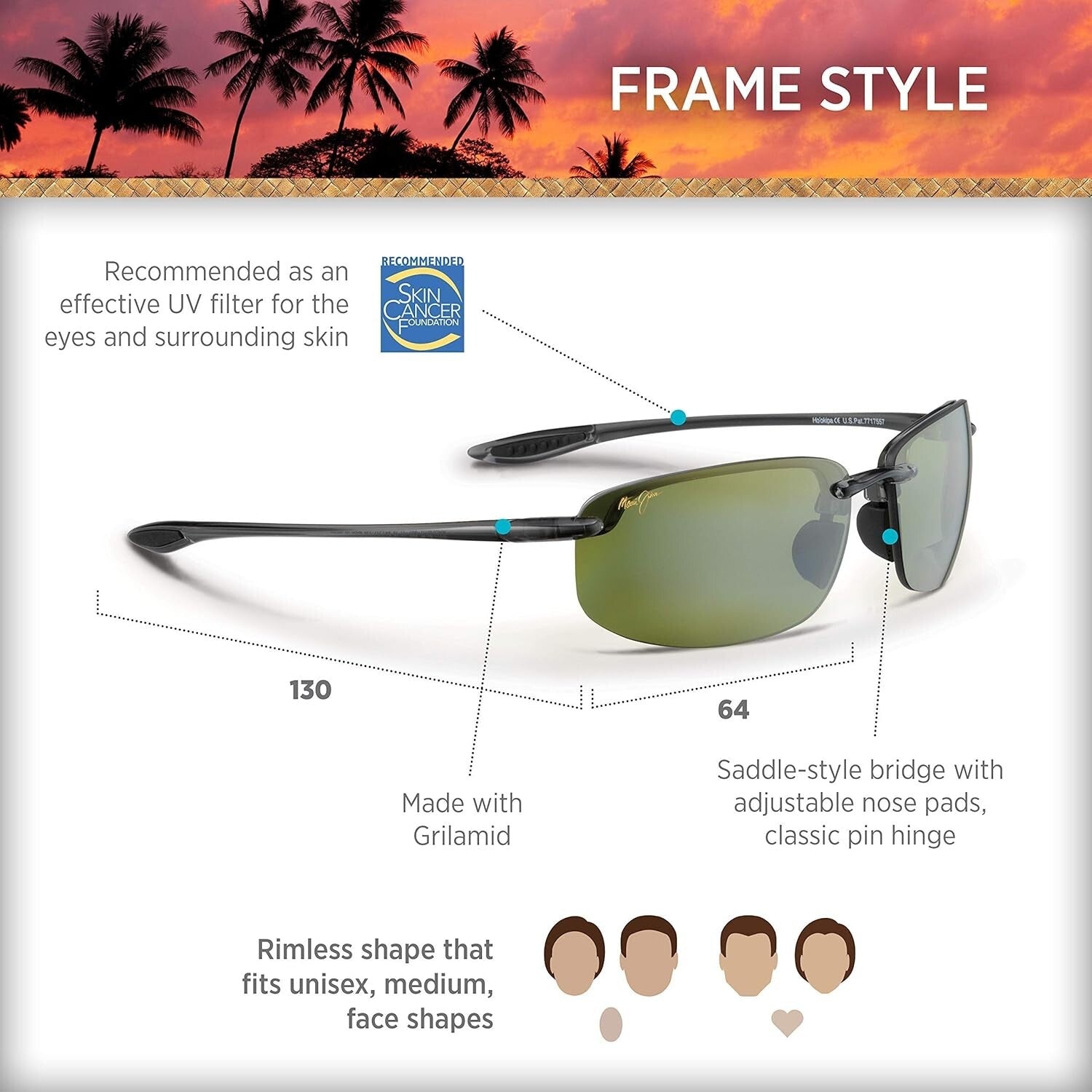 Elegant Rimless Polarized Reading Sunglasses with 2.5X Magnification Technology