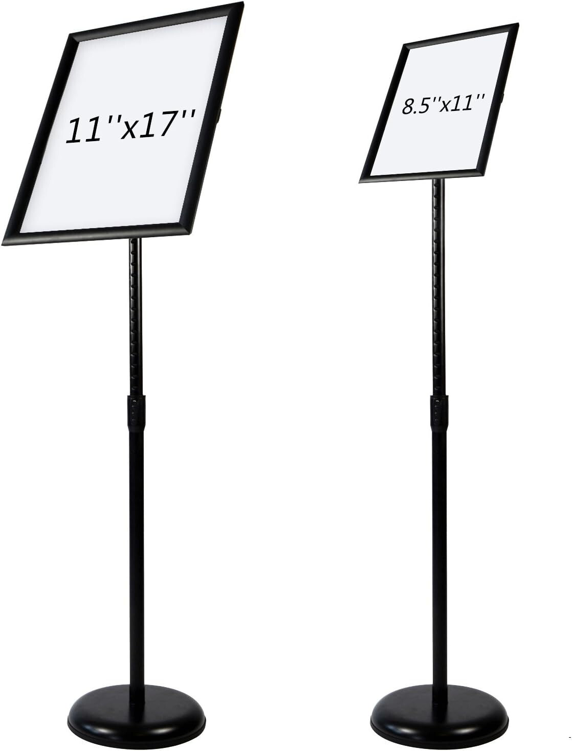 Durable Pedestal Sign Stand with UV Protection - Adjustable for Various Displays