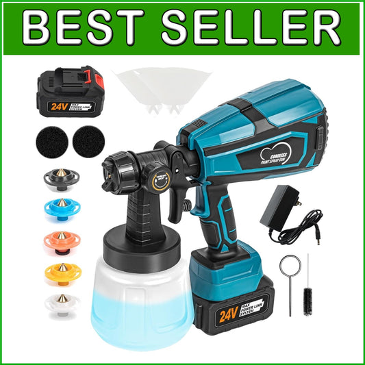 Adjustable HVLP Paint Sprayer - 6 Copper Nozzles & 2000mAh Power, Effortless Use